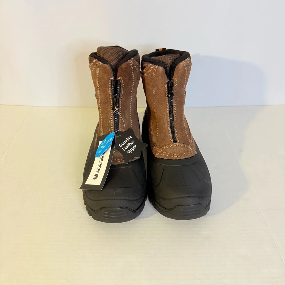 Men’s 9M Weatherproof Thinsulate Taupe Greg Waterproof Shell Suede Boots Winter